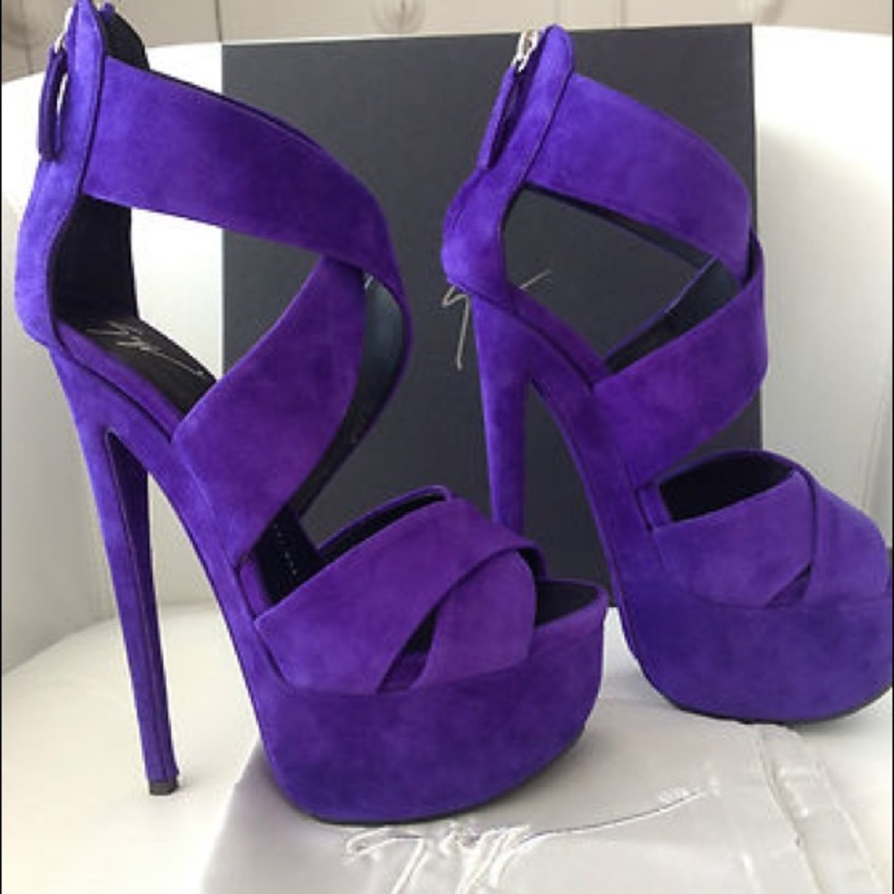 Giuseppe Zanotti Purple gross strap platform